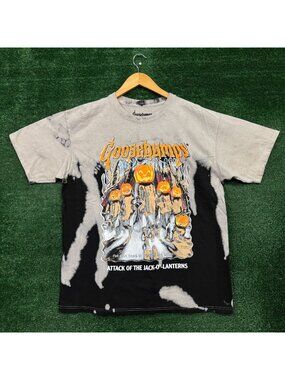 Goosebumps Attack of The Jack-O-Lanterns Acid Wash T-Shirt Size M/L